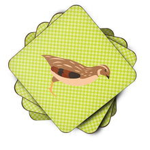 Load image into Gallery viewer, Golden Phoenix Quail Green Foam Coaster  BB7781FC