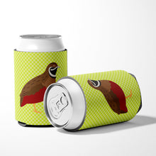 Load image into Gallery viewer, Chinese Painted or King Quail Green Can or Bottle Hugger BB7782CC