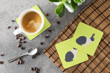Load image into Gallery viewer, Dutch Rabbit Green Foam Coaster  BB7784FC
