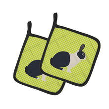 Load image into Gallery viewer, Dutch Rabbit Green Pot Holders - Set of 2 - Heat-Resistant Kitchen Essentials BB7784PTHD