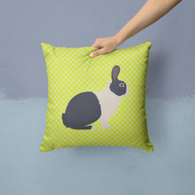 Load image into Gallery viewer, Dutch Rabbit Green Throw Pillow - 14x14 Decorative Pillow – Art for Your Home &amp; Patio BB7784PW1414