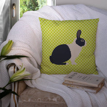 Load image into Gallery viewer, Dutch Rabbit Green Throw Pillow - 14x14 Decorative Pillow – Art for Your Home &amp; Patio BB7784PW1414