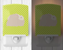 Load image into Gallery viewer, Fluffy Angora Rabbit Green Ceramic Night Light BB7785CNL