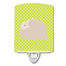Load image into Gallery viewer, Fluffy Angora Rabbit Green Ceramic Night Light BB7785CNL