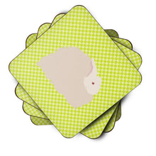 Load image into Gallery viewer, Fluffy Angora Rabbit Green Foam Coaster  BB7785FC