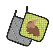 Load image into Gallery viewer, Lionhead Rabbit Green Pot Holders - Set of 2 - Heat-Resistant Kitchen Essentials BB7786PTHD