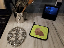 Load image into Gallery viewer, Lionhead Rabbit Green Pot Holders - Set of 2 - Heat-Resistant Kitchen Essentials BB7786PTHD