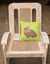 Load image into Gallery viewer, Lionhead Rabbit Green Fabric Decorative Pillow BB7786PW1818