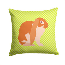 Load image into Gallery viewer, English Lop Rabbit Green Throw Pillow - 14x14 Decorative Pillow – Art for Your Home &amp; Patio BB7788PW1414