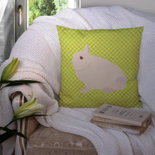 Load image into Gallery viewer, Hermelin Rabbit Green Throw Pillow - 14x14 Decorative Pillow – Art for Your Home &amp; Patio BB7790PW1414