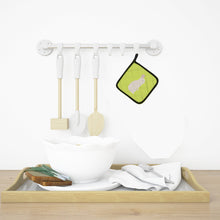Load image into Gallery viewer, New Zealand White Rabbit Green Pot Holders - Set of 2 - Heat-Resistant Kitchen Essentials BB7791PTHD