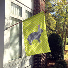 Load image into Gallery viewer, Giant Chinchilla Rabbit Green Flag Canvas House Size BB7792CHF