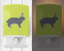 Load image into Gallery viewer, Giant Chinchilla Rabbit Green Ceramic Night Light BB7792CNL