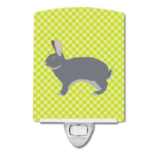 Load image into Gallery viewer, Giant Chinchilla Rabbit Green Ceramic Night Light BB7792CNL