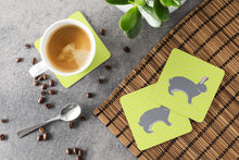 Load image into Gallery viewer, Giant Chinchilla Rabbit Green Foam Coaster  BB7792FC