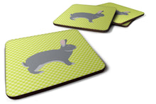 Load image into Gallery viewer, Giant Chinchilla Rabbit Green Foam Coaster  BB7792FC