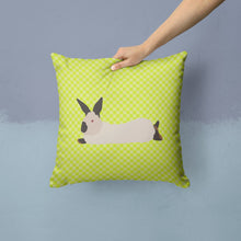 Load image into Gallery viewer, California White Rabbit Green Throw Pillow - 14x14 Decorative Pillow – Art for Your Home &amp; Patio BB7793PW1414