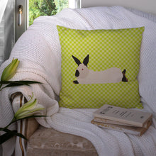 Load image into Gallery viewer, California White Rabbit Green Throw Pillow - 14x14 Decorative Pillow – Art for Your Home &amp; Patio BB7793PW1414