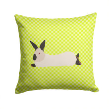 Load image into Gallery viewer, California White Rabbit Green Throw Pillow - 14x14 Decorative Pillow – Art for Your Home &amp; Patio BB7793PW1414