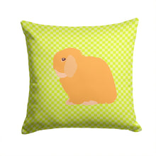 Load image into Gallery viewer, Holland Lop Rabbit Green Throw Pillow - 14x14 Decorative Pillow – Art for Your Home &amp; Patio BB7794PW1414