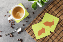 Load image into Gallery viewer, Rex Rabbit Green Foam Coaster  BB7795FC