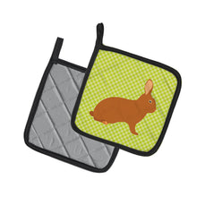 Load image into Gallery viewer, Rex Rabbit Green Pot Holders - Set of 2 - Heat-Resistant Kitchen Essentials BB7795PTHD