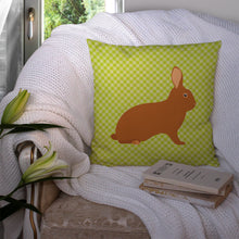 Load image into Gallery viewer, Rex Rabbit Green Throw Pillow - 14x14 Decorative Pillow – Art for Your Home &amp; Patio BB7795PW1414