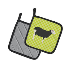 Load image into Gallery viewer, Herwick Sheep Green Pot Holders - Set of 2 - Heat-Resistant Kitchen Essentials BB7796PTHD
