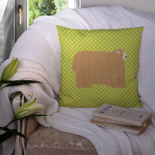 Load image into Gallery viewer, Lincoln Longwool Sheep Green Throw Pillow - 14x14 Decorative Pillow – Art for Your Home &amp; Patio BB7797PW1414