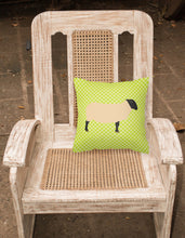 Load image into Gallery viewer, Suffolk Sheep Green Fabric Decorative Pillow BB7798PW1818