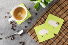 Load image into Gallery viewer, Scottish Blackface Sheep Green Foam Coaster  BB7799FC