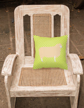 Load image into Gallery viewer, English Leicester Longwool Sheep Green Fabric Decorative Pillow BB7800PW1818