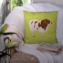 Load image into Gallery viewer, Jacob Sheep Green Throw Pillow - 14x14 Decorative Pillow – Art for Your Home &amp; Patio BB7801PW1414
