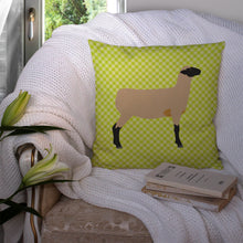 Load image into Gallery viewer, Hampshire Down Sheep Green Throw Pillow - 14x14 Decorative Pillow – Art for Your Home &amp; Patio BB7802PW1414