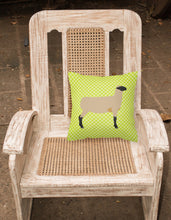 Load image into Gallery viewer, Hampshire Down Sheep Green Fabric Decorative Pillow BB7802PW1818