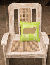 Load image into Gallery viewer, East Friesian Sheep Green Fabric Decorative Pillow BB7803PW1818