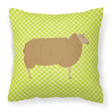 Load image into Gallery viewer, East Friesian Sheep Green Fabric Decorative Pillow BB7803PW1818