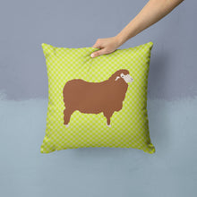 Load image into Gallery viewer, Merino Sheep Green Throw Pillow - 14x14 Decorative Pillow – Art for Your Home &amp; Patio BB7807PW1414