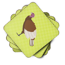 Load image into Gallery viewer, Bourbon Red Turkey Hen Green Foam Coaster  BB7808FC