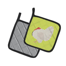 Load image into Gallery viewer, White Holland Turkey Green Pot Holders - Set of 2 - Heat-Resistant Kitchen Essentials BB7809PTHD