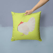 Load image into Gallery viewer, White Holland Turkey Green Throw Pillow - 14x14 Decorative Pillow – Art for Your Home &amp; Patio BB7809PW1414
