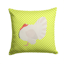 Load image into Gallery viewer, White Holland Turkey Green Throw Pillow - 14x14 Decorative Pillow – Art for Your Home &amp; Patio BB7809PW1414