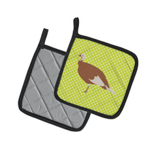 Load image into Gallery viewer, Jersey Buff Turkey Hen Green Pot Holders - Set of 2 - Heat-Resistant Kitchen Essentials BB7810PTHD