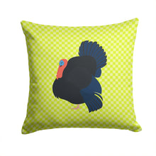 Load image into Gallery viewer, Norfolk Black Turkey Green Throw Pillow - 14x14 Decorative Pillow – Art for Your Home &amp; Patio BB7811PW1414