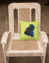 Load image into Gallery viewer, Norfolk Black Turkey Green Fabric Decorative Pillow BB7811PW1818