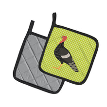 Load image into Gallery viewer, Marragansett Turkey Green Pot Holders - Set of 2 - Heat-Resistant Kitchen Essentials BB7813PTHD