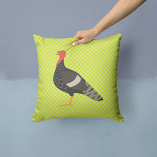 Load image into Gallery viewer, Marragansett Turkey Green Throw Pillow - 14x14 Decorative Pillow – Art for Your Home &amp; Patio BB7813PW1414