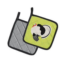 Load image into Gallery viewer, Royal Palm Turkey Green Pot Holders - Set of 2 - Heat-Resistant Kitchen Essentials BB7814PTHD