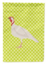 Load image into Gallery viewer, Beltsville Small White Turkey Hen Green Garden Flag - Outdoor Decorative Yard Flag