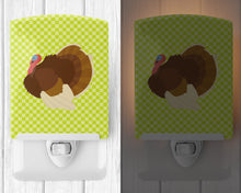 Load image into Gallery viewer, French Turkey Dindon Green Ceramic Night Light BB7816CNL